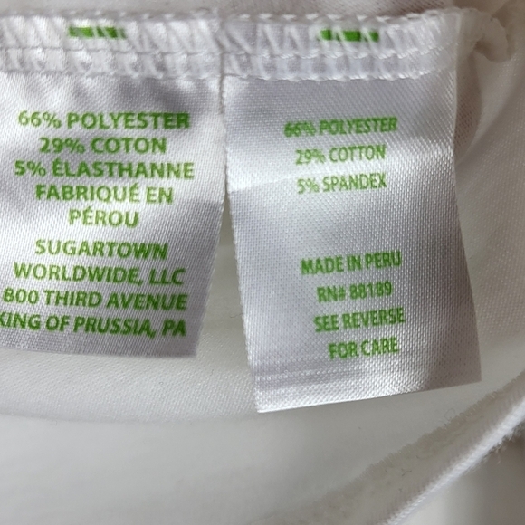 Lilly Pulitzer Preppy Sporty Luxletic Greer Crop Twist Long Sleeve Top White XXS - Picture 9 of 10